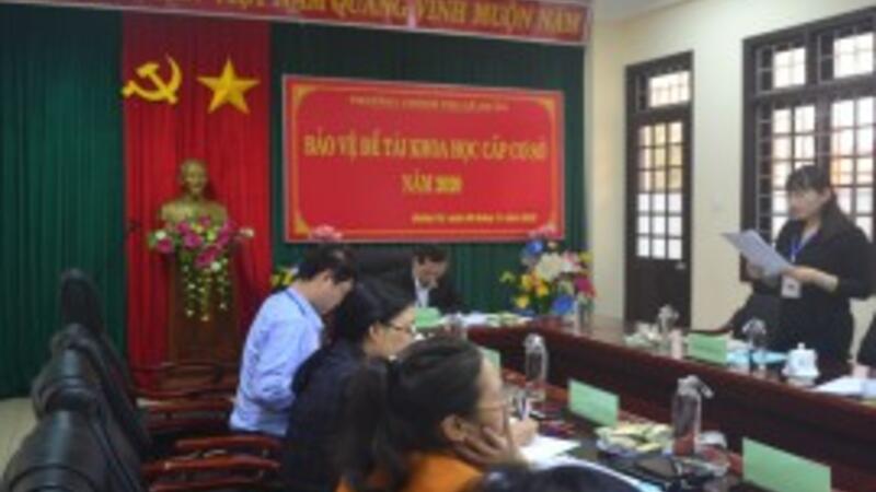 Nghiệm thu đề tài khoa học cấp cơ sở năm 2020